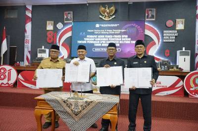 Pemkab Beltim Terima Pendapat Akhir 5 Fraksi Terhadap Tiga Raperda